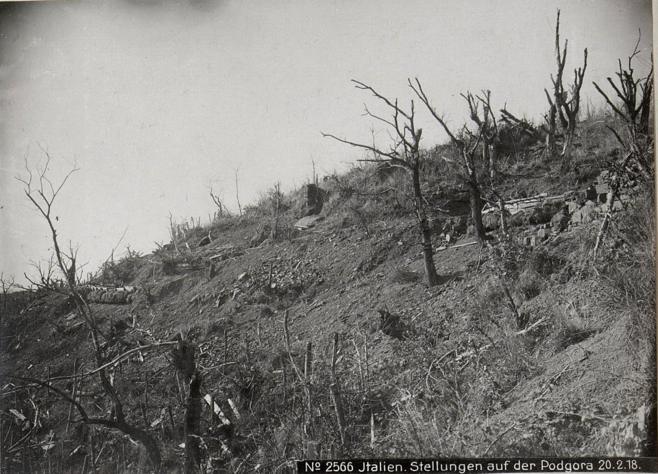Italien. Stellungen auf der Podgora 20.2.18. (BildID 15615196)