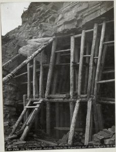 Iso Bau befindl.italien. Geschütz-Kaverne auf der Podgora 20.2.18. (BildID 15615217)