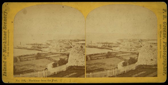 Island of Mackinac Scenery, No. 216. Mackinac from Fort (NBY 1700)