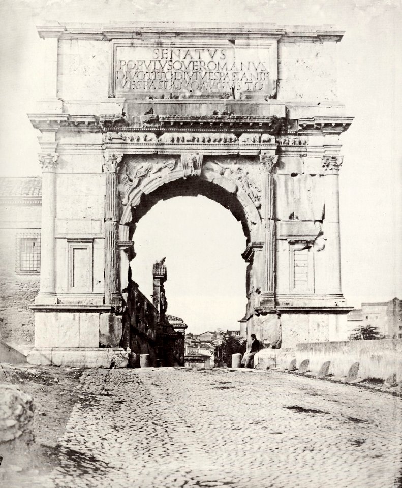 Italienischer Photograph um 1853 - Der Titusbogen von Osten (Zeno Fotografie) photo