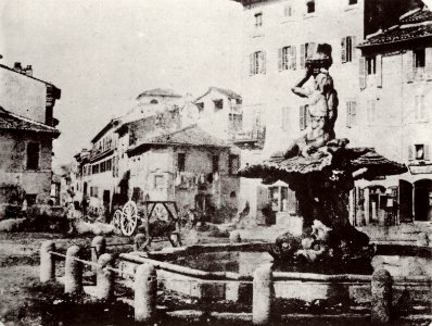 Italienischer Photograph um 1847 - Piazza Barberini (Zeno Fotografie) photo