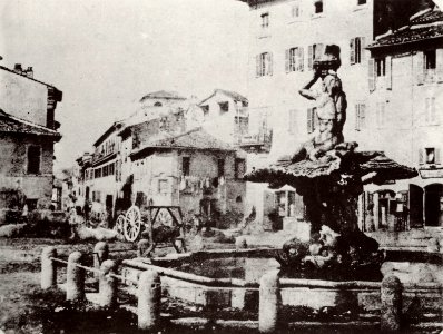 Italienischer Photograph um 1847 - Piazza Barberini (Zeno Fotografie)