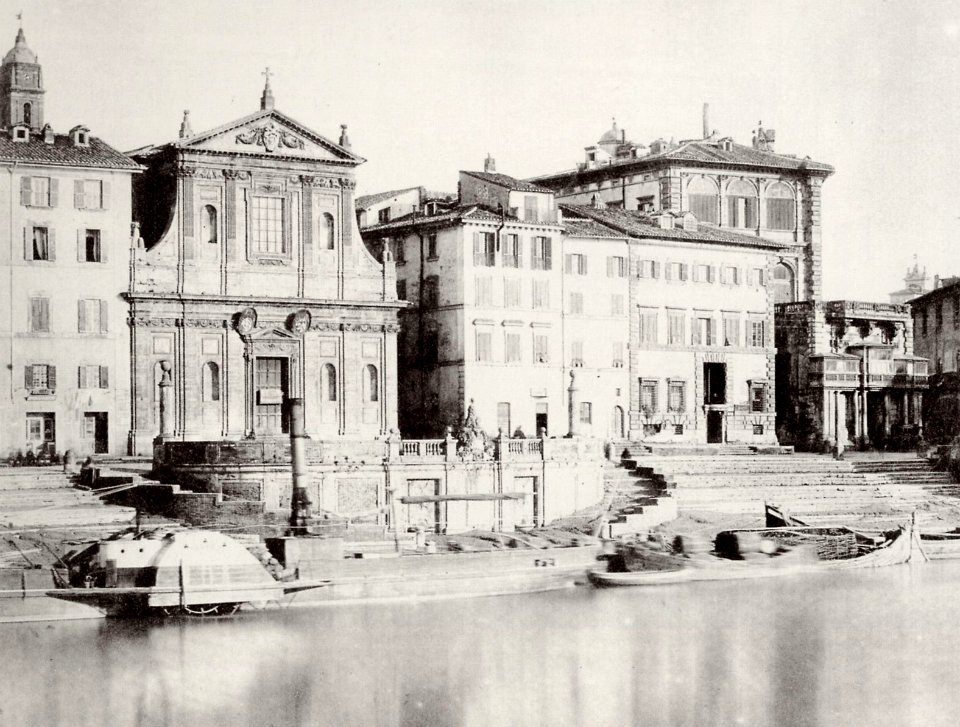 Italienischer Photograph um 1865 - Der Porto di Ripetta (Zeno Fotografie)