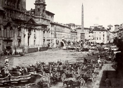 Italienischer Photograph um 1865 - Piazza Navona (Zeno Fotografie) photo