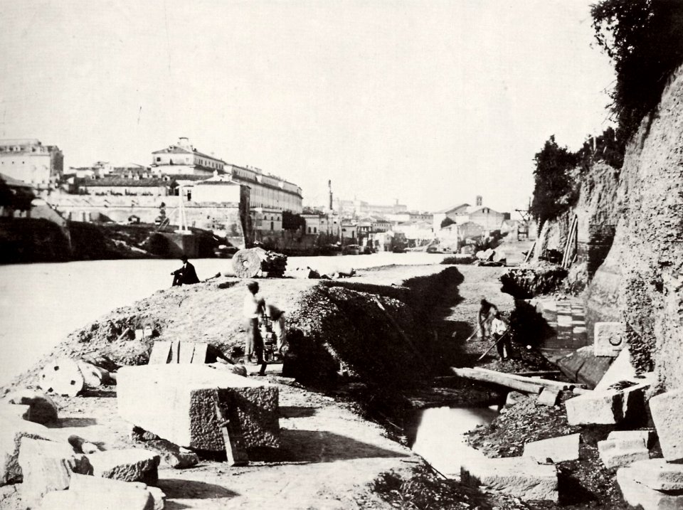 Italienischer Photograph um 1868 - Die Ausgrabungen im Gebiet des Emporio Tiberino (Zeno Fotografie)