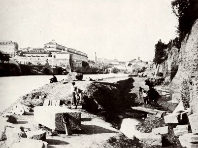 Italienischer Photograph um 1868 - Die Ausgrabungen im Gebiet des Emporio Tiberino (Zeno Fotografie)