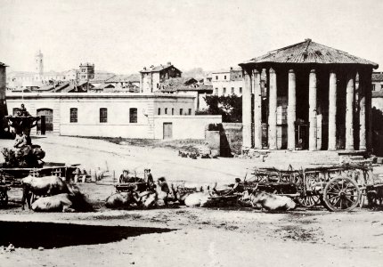 Italienischer Photograph um 1870 - Die Piazza di Bocca della Verità (Zeno Fotografie) photo