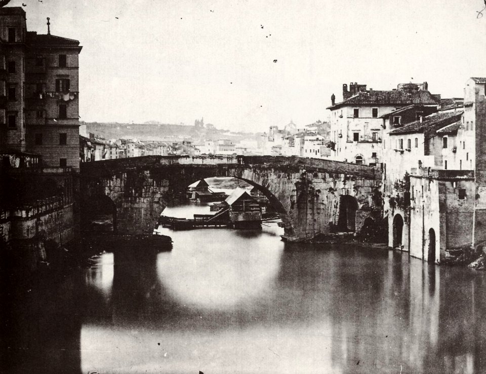 Italienischer Photograph um 1870 - Ponte Cestio (Zeno Fotografie)