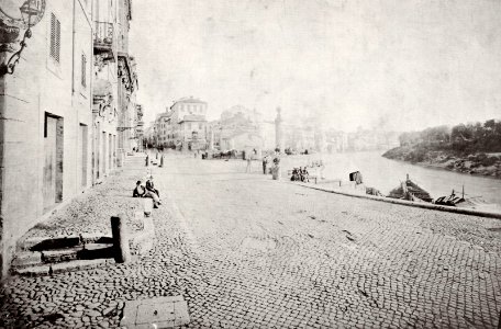 Italienischer Photograph um 1877 - Die Via di Ripetta und der Porto di Ripetta (Zeno Fotografie) photo