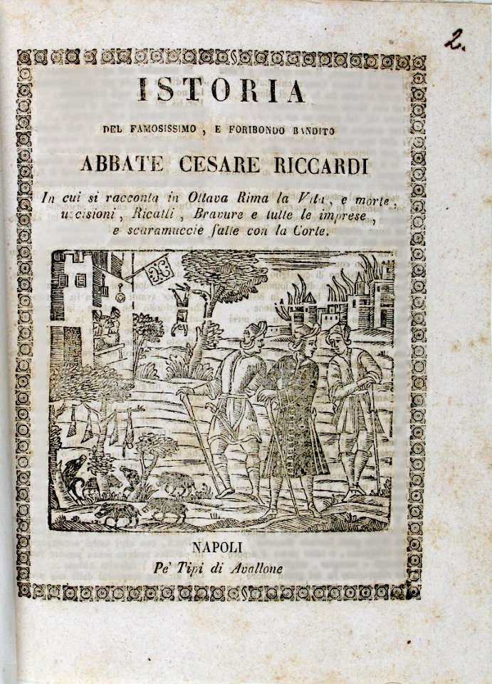 Istoria abbate cesare riccardi bandito