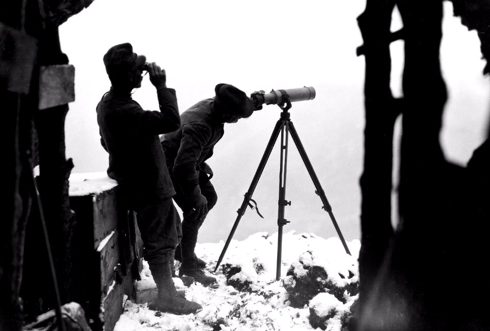 Italian observation post on Monte Nero 1916