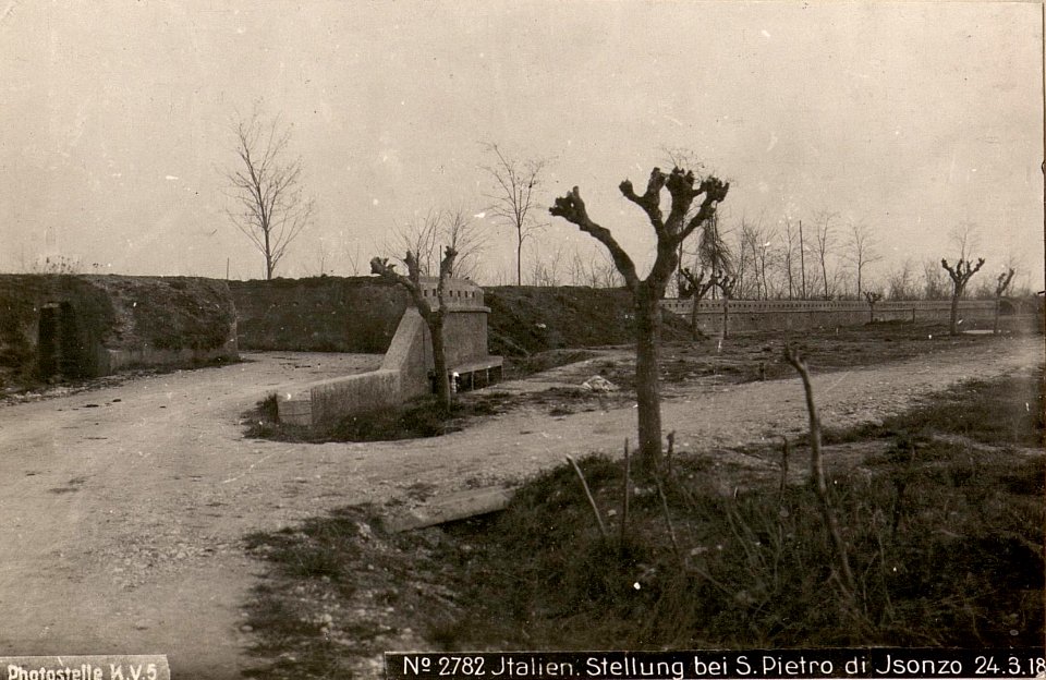 Italien.Stellung bei S.Pietro di Isonzo 24.3.18. (BildID 15617109)