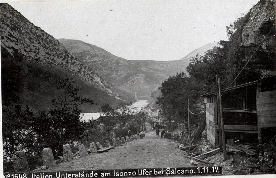 Italien.Unterstände am Isonzo Ufer bei Salcano.1.11.17. (BildID 15607963)