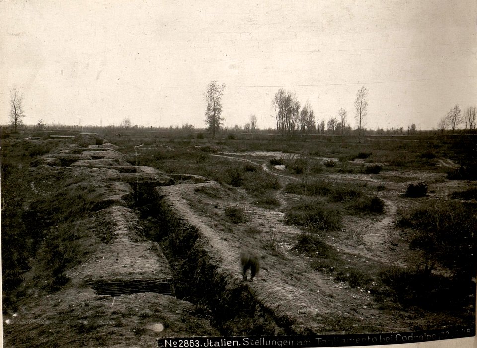 Italien. Stellungen am Tagliamento bei Codroipoj 22.4.18. (BildID 15617676)