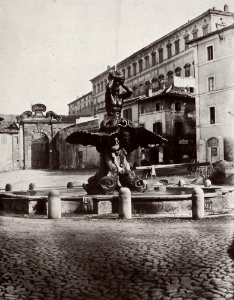 Italienischer Photograph um 1848 - Piazza Barberini (Zeno Fotografie) photo