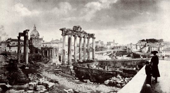 Italienischer Photograph um 1857 - Das Forum Romanum von der Via del Campidoglio aus (Zeno Fotografie) photo