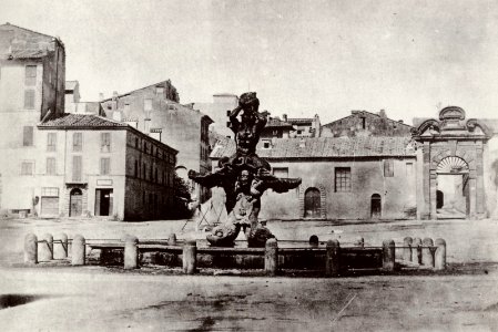 Italienischer Photograph um 1860 - Piazza Barberini (Zeno Fotografie) photo