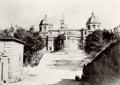 Italienischer Photograph um 1860 - S. Maria Maggiore von der Via delle Quattro Fontane aus gesehen (Zeno Fotografie) photo