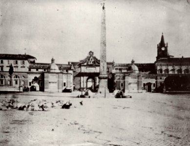 Italienischer Photograph um 1865-1870 - Piazza del Popolo (Zeno Fotografie)