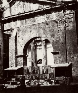 Italienischer Photograph um 1870 - Der Portico di Ottavia (Zeno Fotografie)