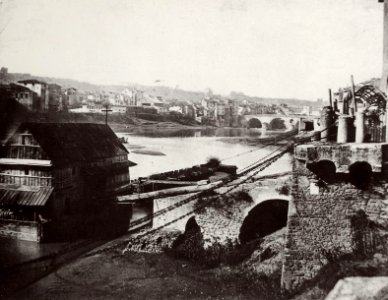 Italienischer Photograph um 1870 - Eine Kornmühle auf dem Tiber (Zeno Fotografie) photo