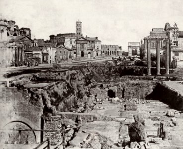 Italienischer Photograph um 1850 - Das Forum Romanum südlich der Via del Campidoglio (Zeno Fotografie)