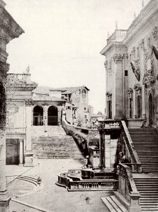 Italienischer Photograph um 1852 - Piazza del Campidoglio (Zeno Fotografie) photo