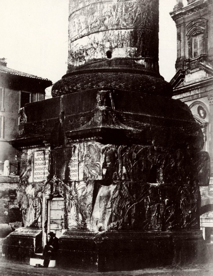 Italienischer Photograph um 1860 - Die Trajanssäule (Zeno Fotografie)