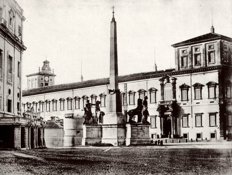 Italienischer Photograph um 1860 - Piazza di Monte Cavallo (Zeno Fotografie)