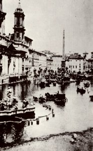 Italienischer Photograph um 1865 - Piazza Navona mit dem »lago estivo« (Zeno Fotografie) photo