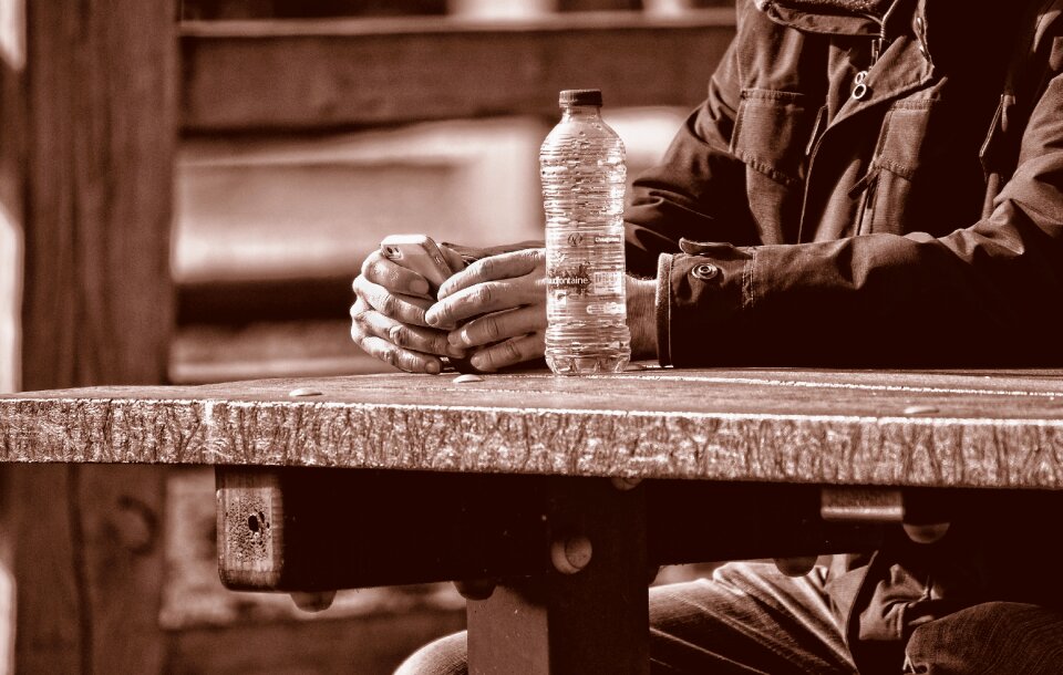 People sitting table top