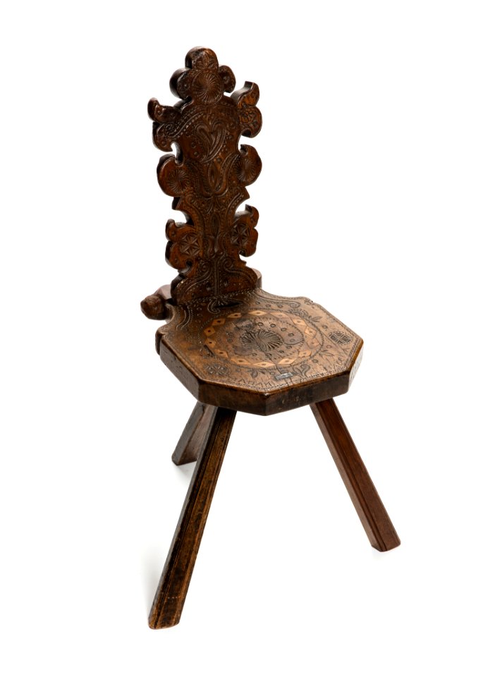 Italiensk allmogestol från 1641 - Hallwylska museet - 108419