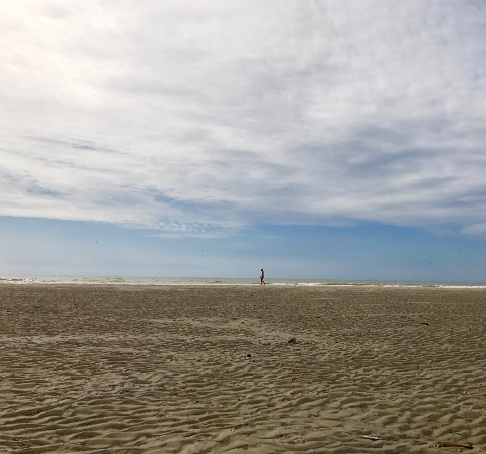Loneliness summer beach