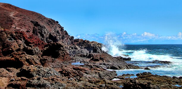 Wave volcano beach