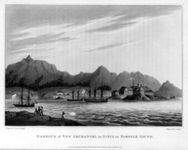 Harbor of New Archangel in Sitca (Sitka, Alaska) or Norfolk Sound LCCN2004673144