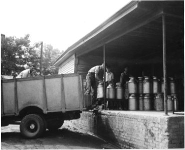 Harmony Community, Putnam County, Georgia. The cooperative milk station in Eatonton is a large one. . . . - NARA - 521317