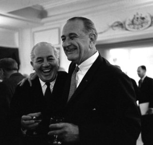 Harold Holt and Lyndon Johnson photo