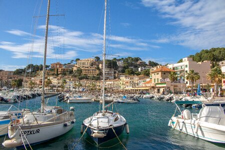 Yacht port sailing boat