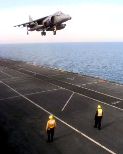 Harrier GR7 over HMS Illustrious (R06) 1998