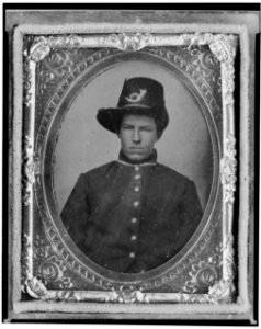 Harrison (Harry) Corbin, Pvt., U.S.A., half-length portrait facing front LCCN2005695736