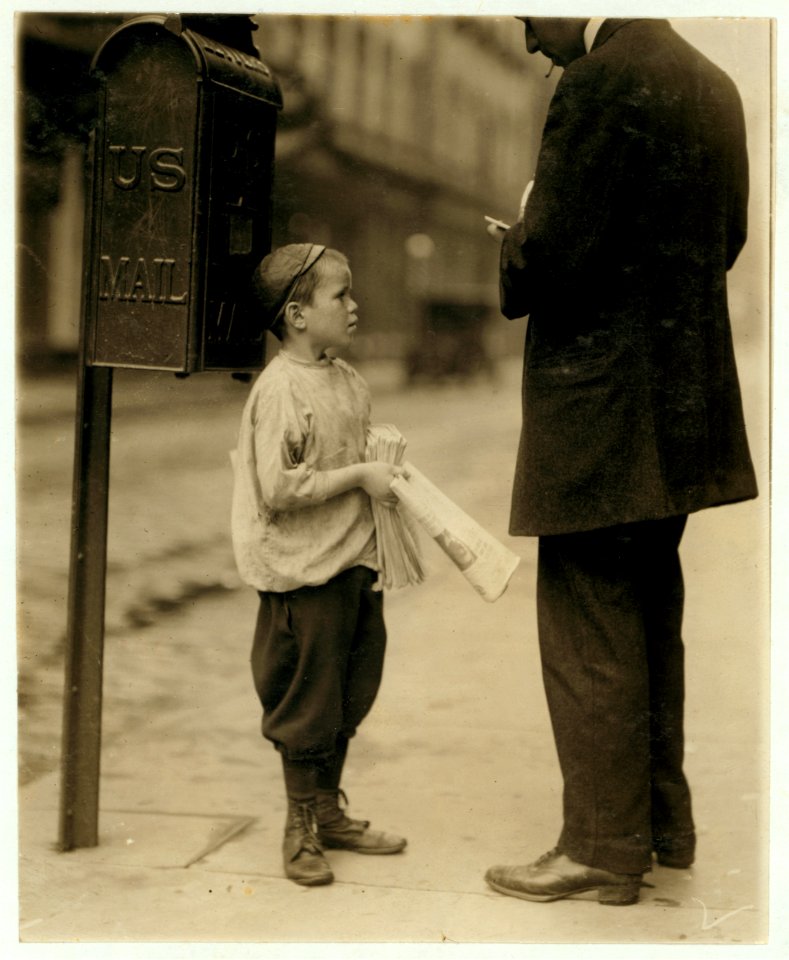 Harry Cherkos, 435 Catherine St, 7 years of age, sells papers, from 2-30 to 8 P.M. daily. 10 A.M. to midnight on Saturday. Income, 50 cents per day. This boy was caught gambling on Chestnut LOC cph.3b15897