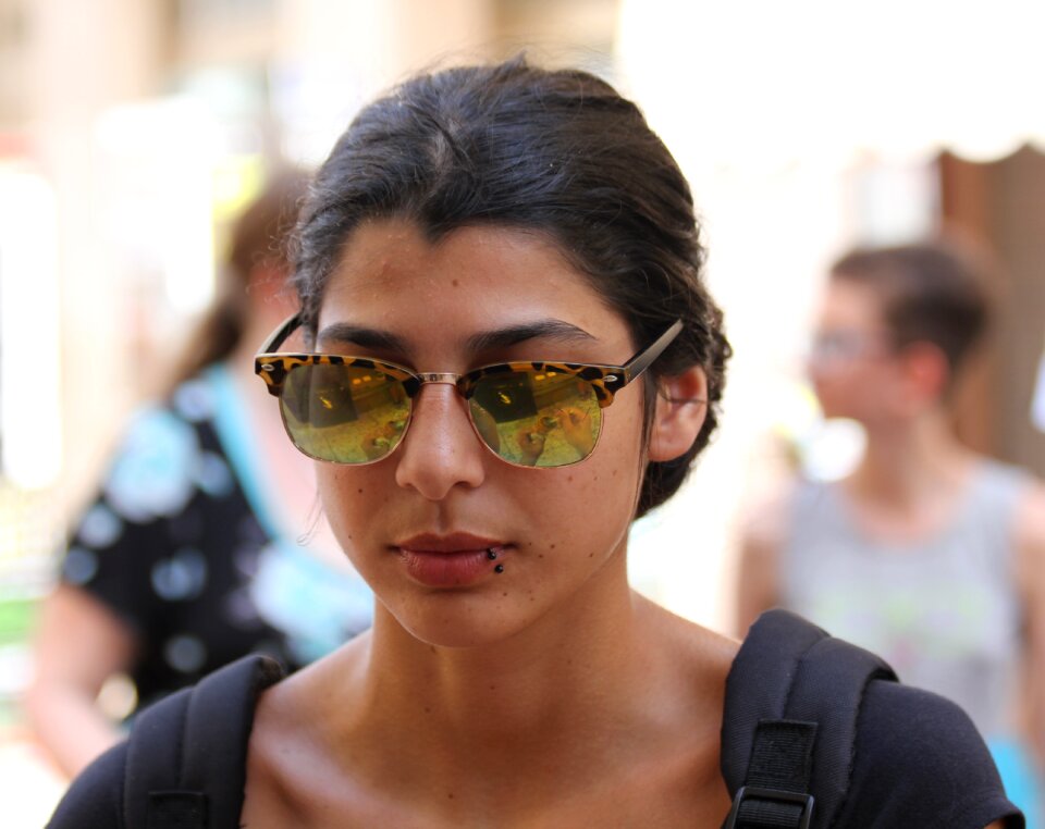 Woman glasses brunette