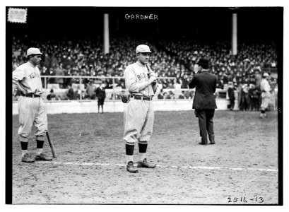 Harry Hooper (left) and Larry Gardner (center), Boston AL (baseball) LCCN2014691750