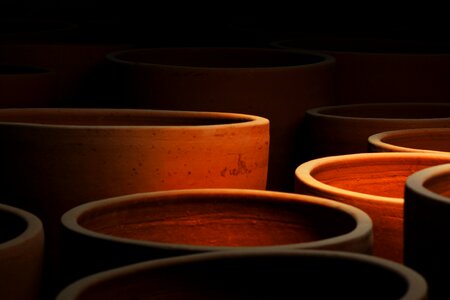 Pottery container clay