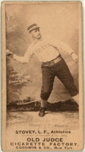 Harry Stovey, Philadelphia Athletics, baseball card portrait LCCN2008675120