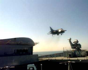 Harrier GR7 taking off HMS Illustrious (R06) 1998