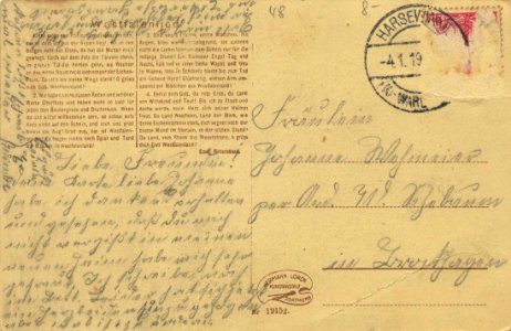 Harsewinkel, Nordrhein-Westfalen - Stadtansicht; Westfalenlied (back) (Zeno Ansichtskarten)