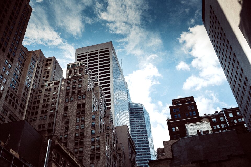 Blue sky clouds photo