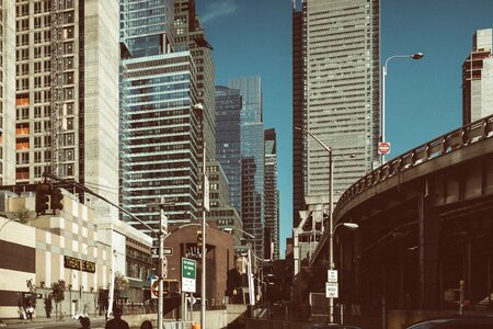 Blue sky bridge photo