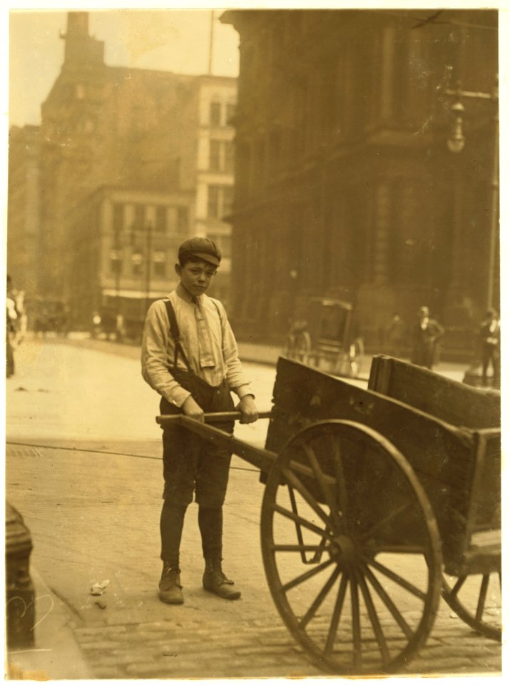 Harvey Nailling, delivery boy for Kutterer Printing Co. 300 Olive St. Works 9 1-2 hours a day. LOC nclc.03514